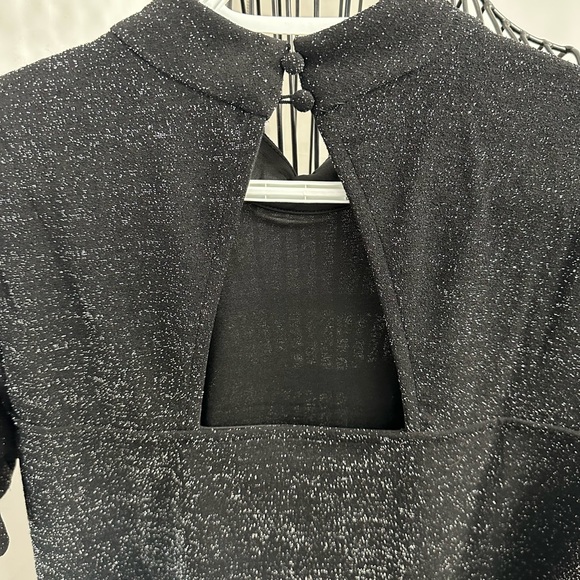 Black Sparkly T-Shirt Dress - Picture 1 of 10